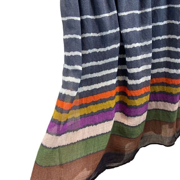 Hello Miss Strapless‎ Shirred Top Mini Dress Grey with Stripes Size Small - Picture 11 of 14